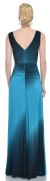 V-neck Wrap Style Ombre Formal Dress with Front Sash back
